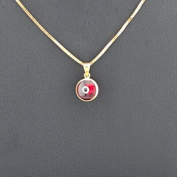 Sterling Silver 925 Evil Eye Pendant – Red Charm Necklace for Protection - Picture 6 of 10